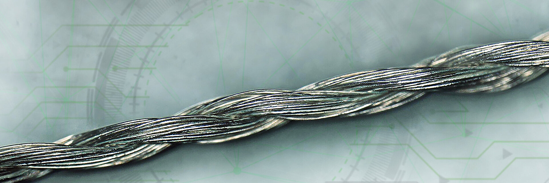 High conductive embroidery thread filament detail