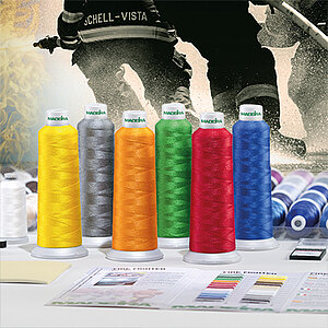 Fire resistant embroidery thread portfolio from Madeira