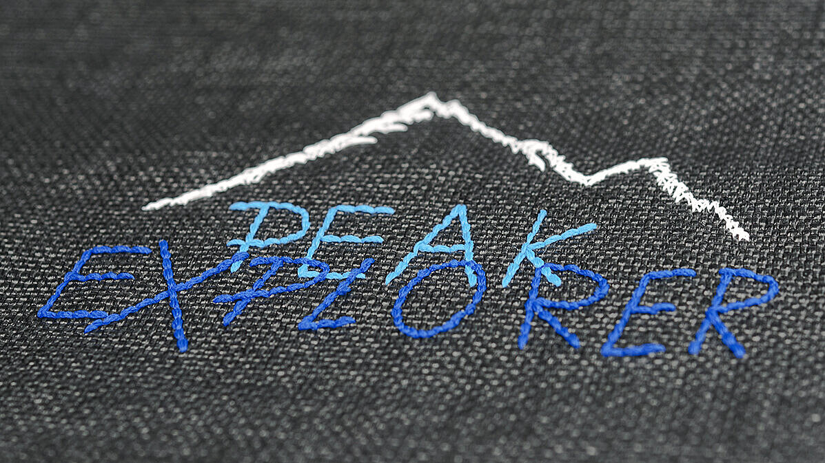 PEAK EXPLORER embroidery design for tests - clear details and volume