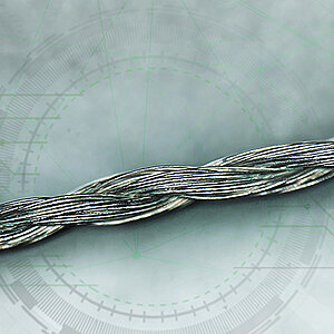 [Translate to Global Deutsch:] magnified view of Madeira HC 40 conductive embroidery thread