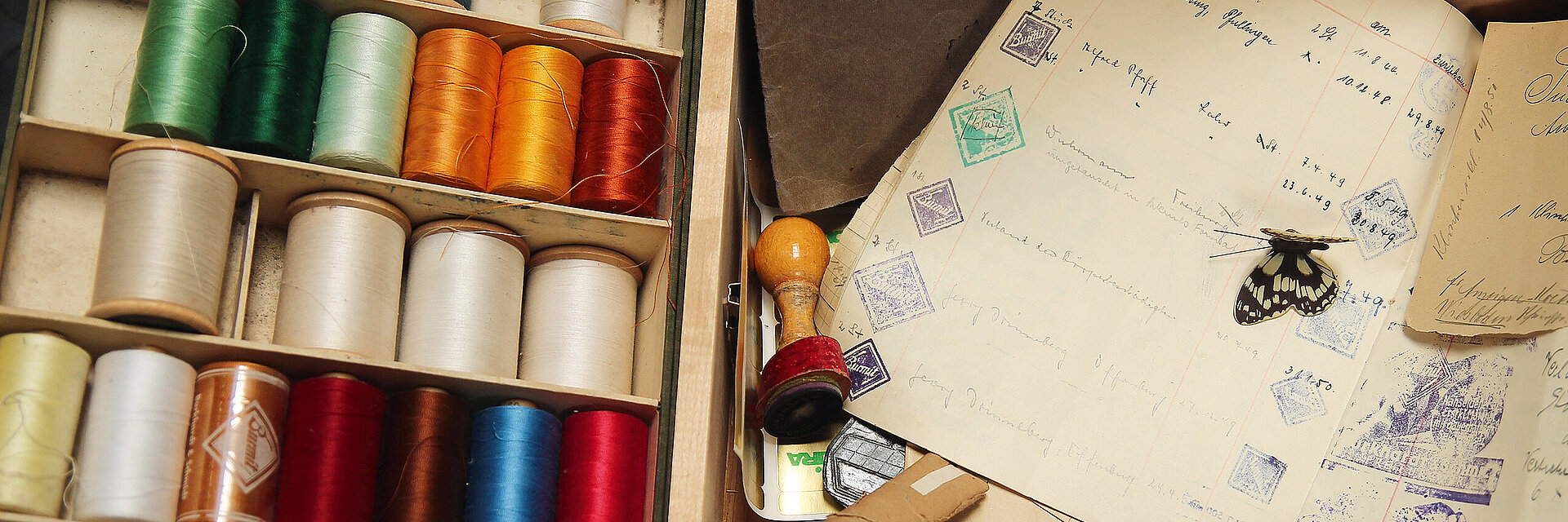 [Translate to Global Spanisch:] Historic Embroidery thread range and documents