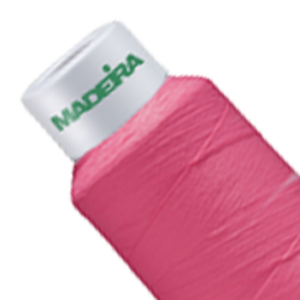Pink matte embrodery thread cone Madeira Frosted Matt